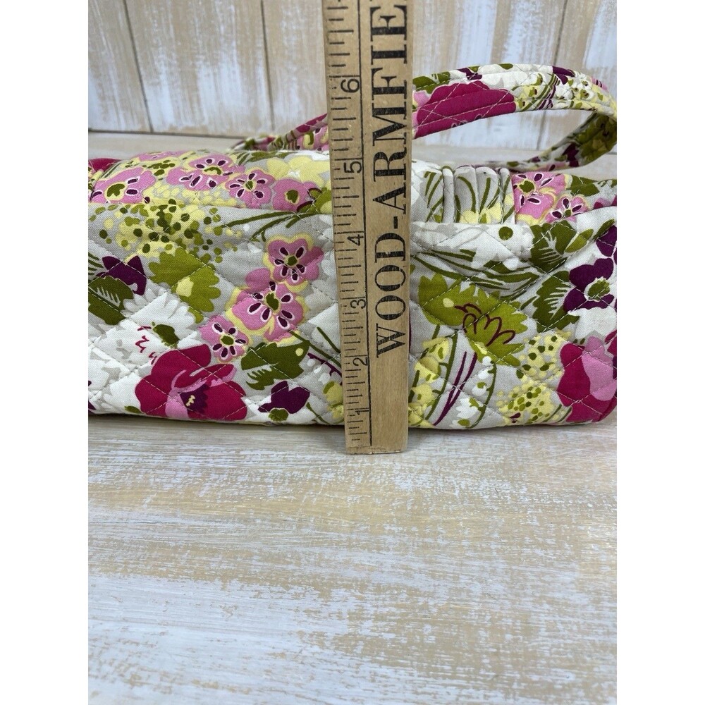 Vera Bradley Make Me Blush Beige Floral Print Double Handle Shoulder Bag EUC - Picture 9 of 10
